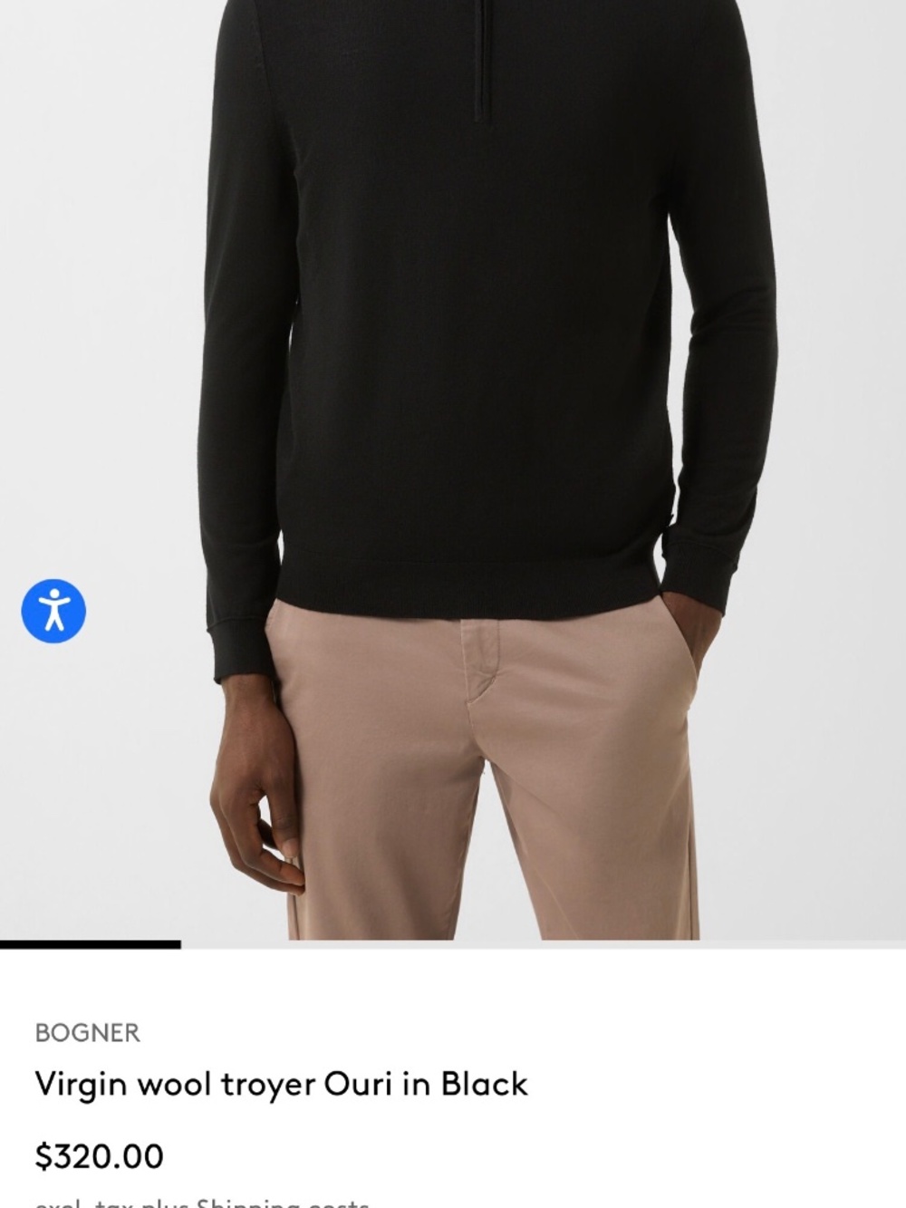 Bogner sweater: Virgin wool troyer Ouri